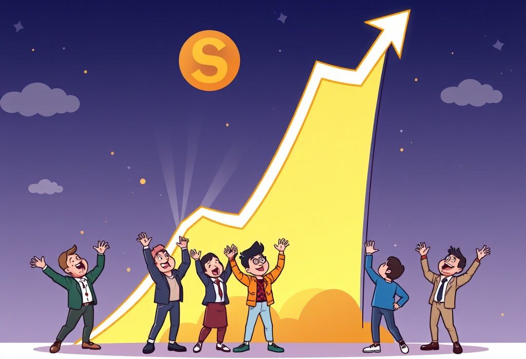 A chart showing Solana TVL soaring, indicating significant growth in the Solana blockchain's decentralized finance ecosystem.