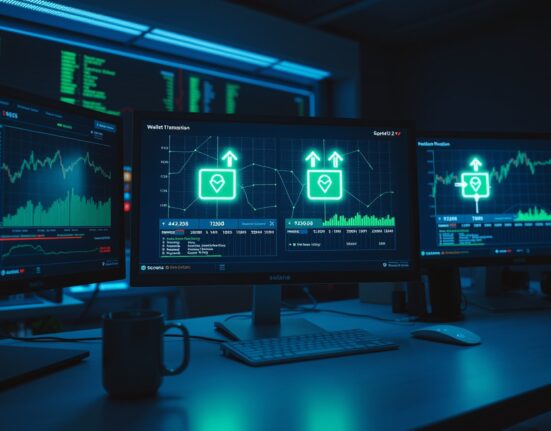 Two newly created Solana wallets showing large accumulation of SOL tokens on a trading dashboard
