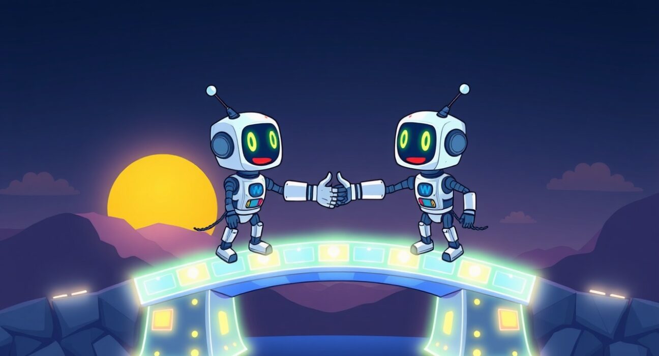 Strategic partnership illustration for Solmate acquires RockawayX, symbolizing a powerful new alliance in the Solana ecosystem.