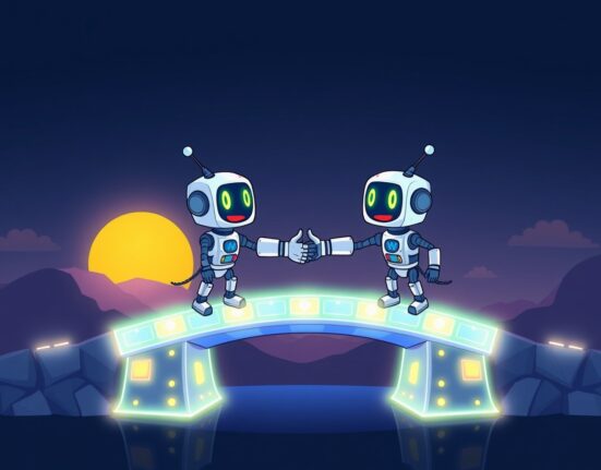 Strategic partnership illustration for Solmate acquires RockawayX, symbolizing a powerful new alliance in the Solana ecosystem.