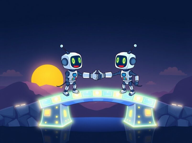 Strategic partnership illustration for Solmate acquires RockawayX, symbolizing a powerful new alliance in the Solana ecosystem.