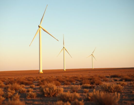 Soluna Holdings' newly acquired Briscoe Wind Farm in Texas powering renewable Bitcoin mining and AI data centers.