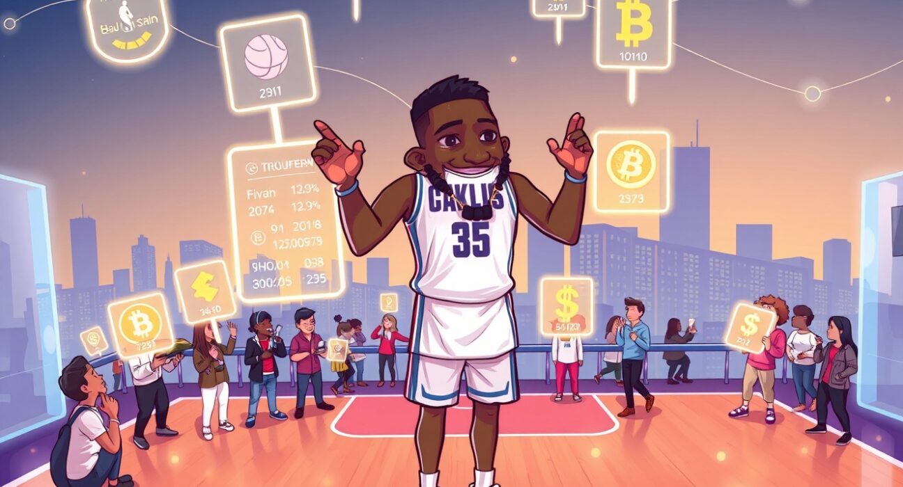 Tristan Thompson connecting basketball fans on the Somnia network, revolutionizing fan engagement.