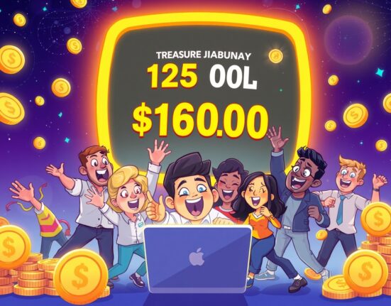 Cartoon illustration of diverse participants celebrating rewards from the SonicSVM marketing campaign, highlighting the excitement of earning prizes.