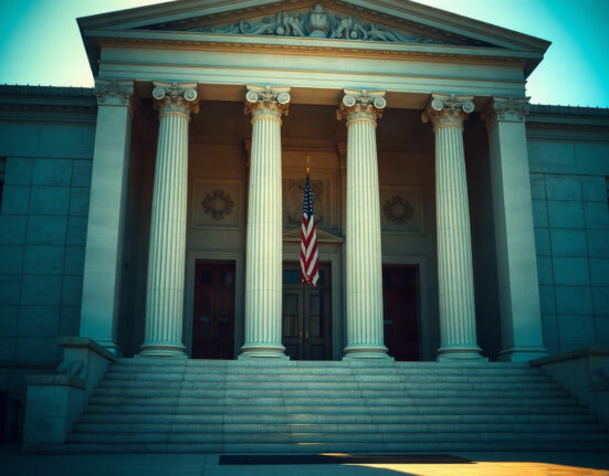 Courthouse exterior symbolizing the copyright lawsuit against Anthropic