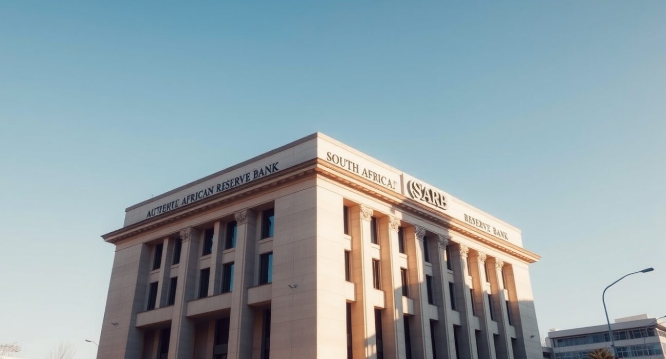 South African Reserve Bank building in Pretoria on a sunny day