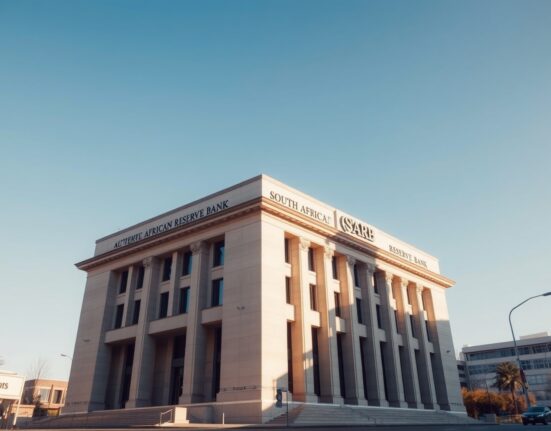 South African Reserve Bank building in Pretoria on a sunny day