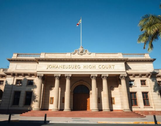 Exterior of the Johannesburg High Court building in South Africa
