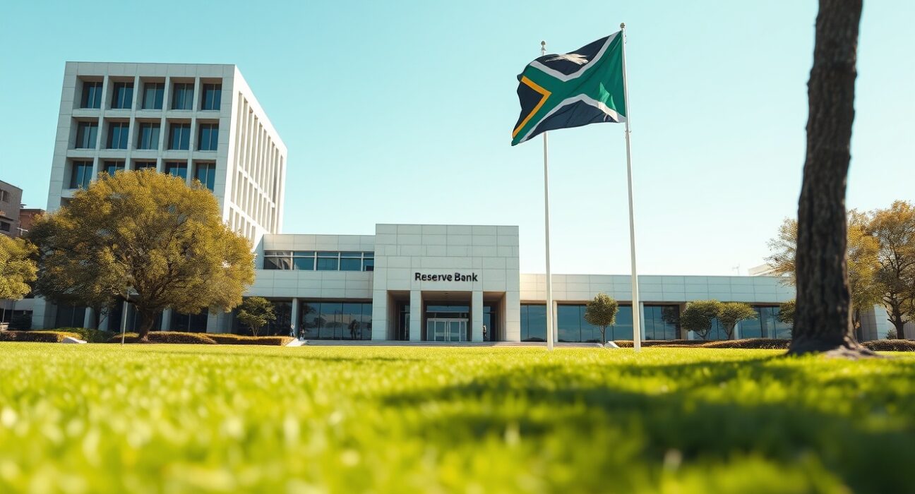 South African Reserve Bank building in Pretoria on a sunny day