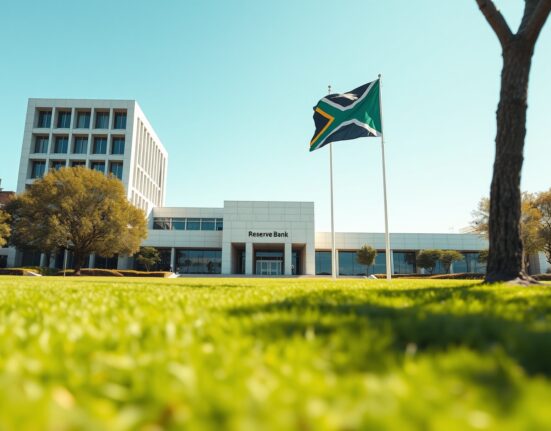 South African Reserve Bank building in Pretoria on a sunny day