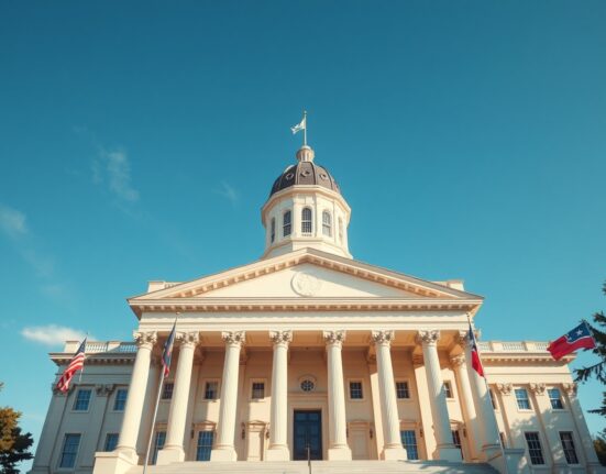 South Carolina State House building in Columbia on a sunny day