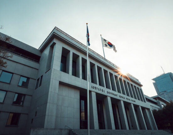 South Korea's communications regulator building in Seoul, where the decision to block Polymarket was made