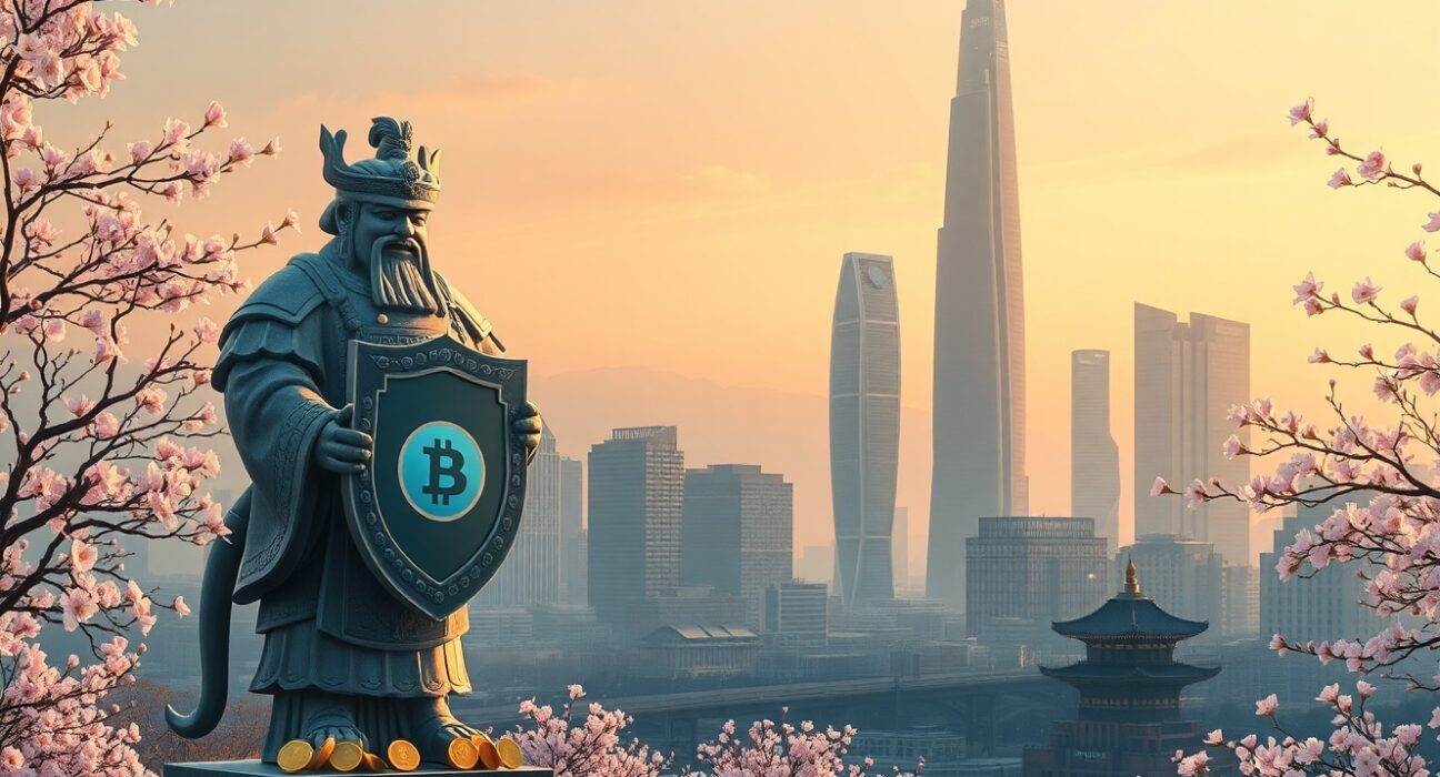 South Korea's Digital Asset Basic Act establishing new stablecoin regulations and investor protection measures in Seoul's financial district
