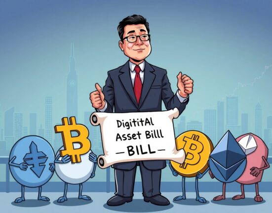 A South Korean lawmaker proposing a bill for crypto derivatives, symbolizing regulatory progress in digital assets.