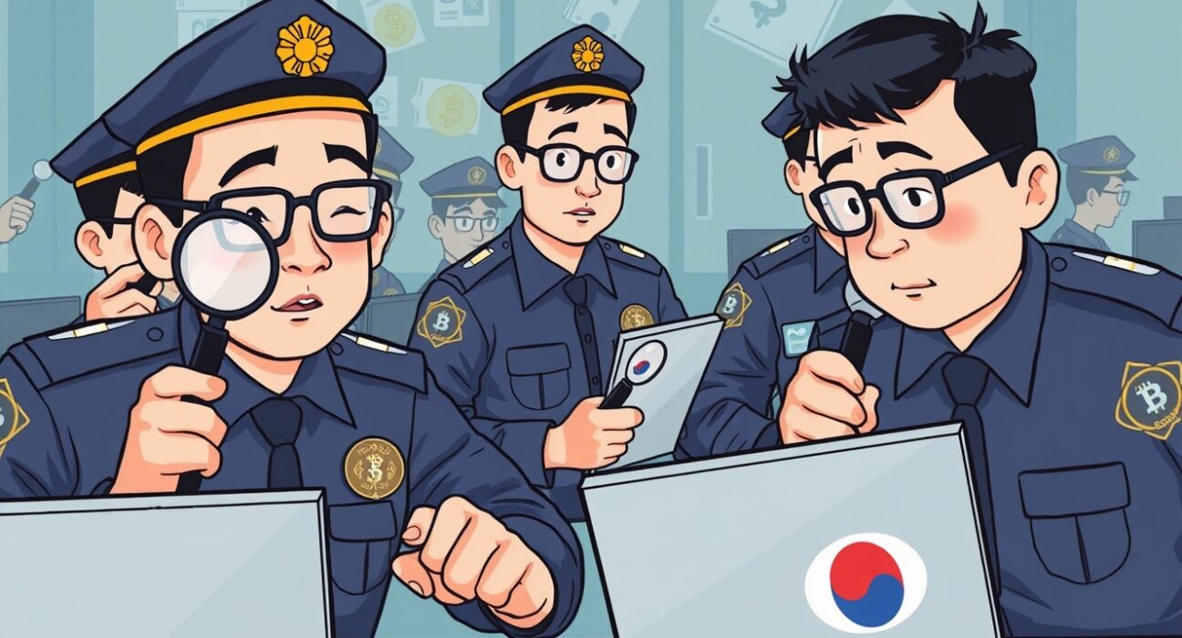 South Korean police officers tracking virtual assets to combat the rise of crypto in drug cases.