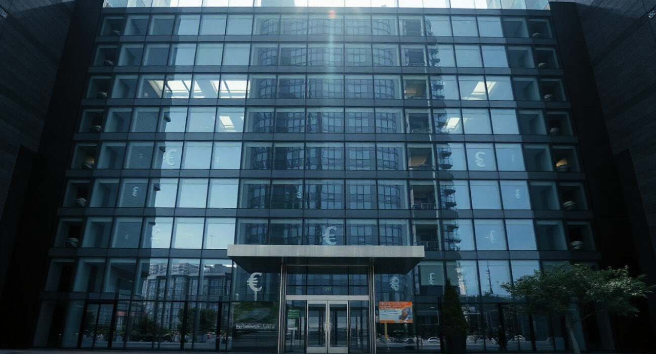 Modern financial building in Seoul, South Korea, representing the country's cryptocurrency exchange industry
