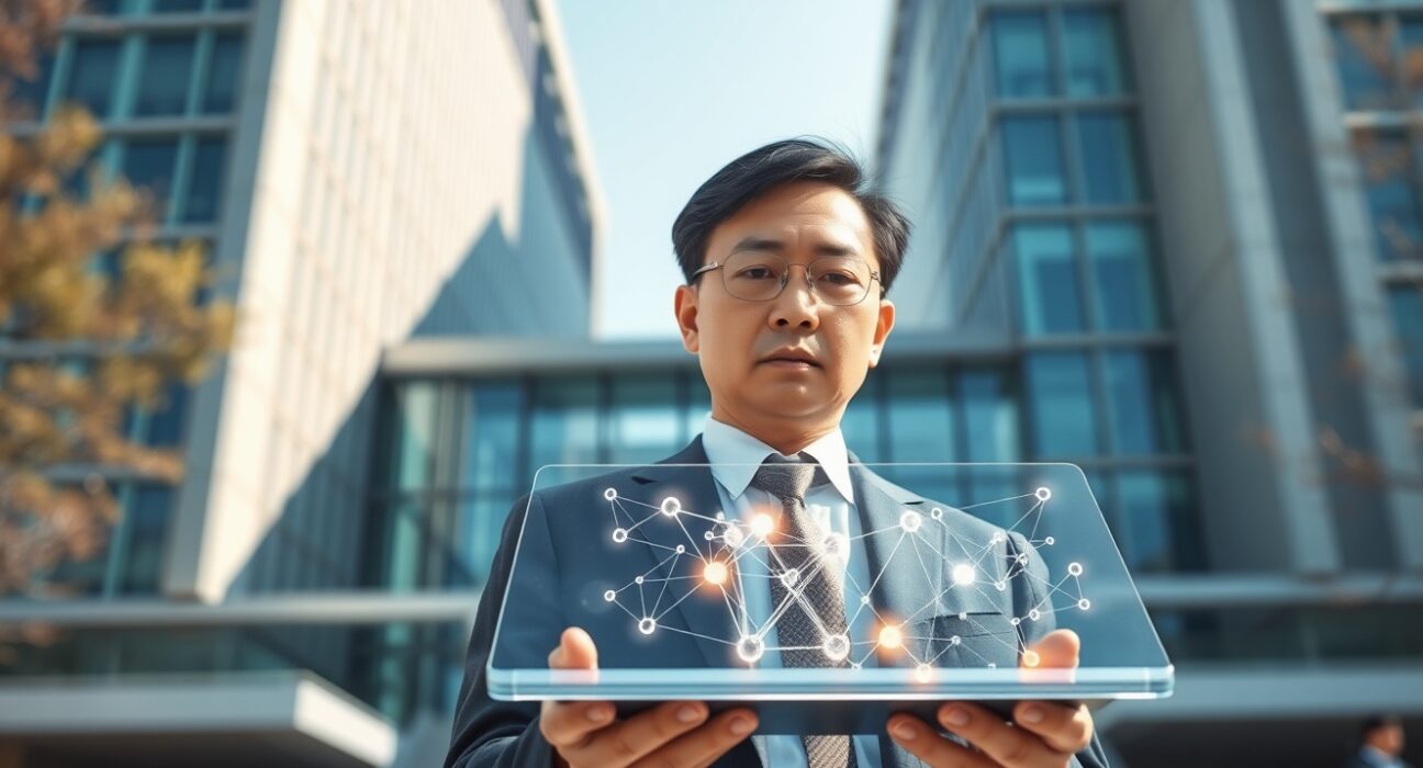 South Korean legislator reviewing blockchain regulation proposals for real-world asset tokens and stablecoins.