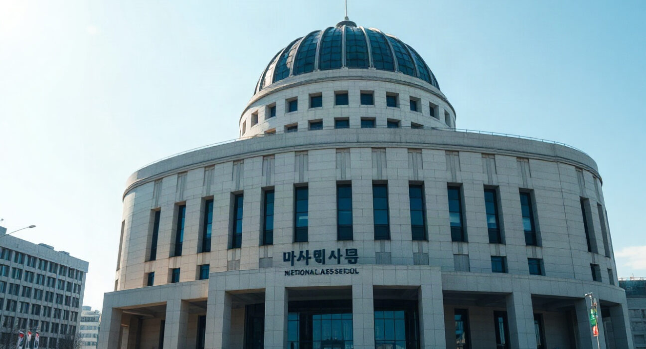South Korean National Assembly building in Seoul, where the crypto tax delay petition will be reviewed.