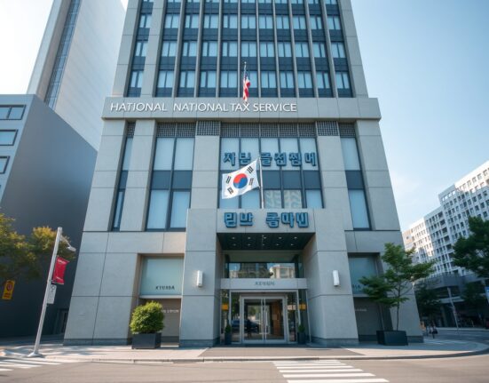 South Korea National Tax Service building exterior in Seoul
