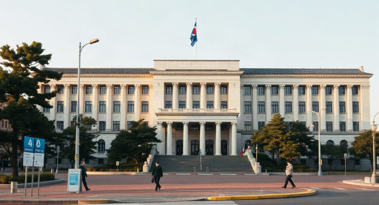 South Korea National Assembly building in Seoul, symbolizing the government's decision on crypto tax.