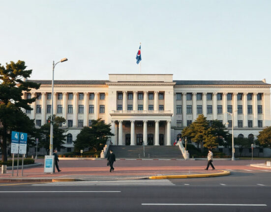 South Korea National Assembly building in Seoul, symbolizing the government's decision on crypto tax.