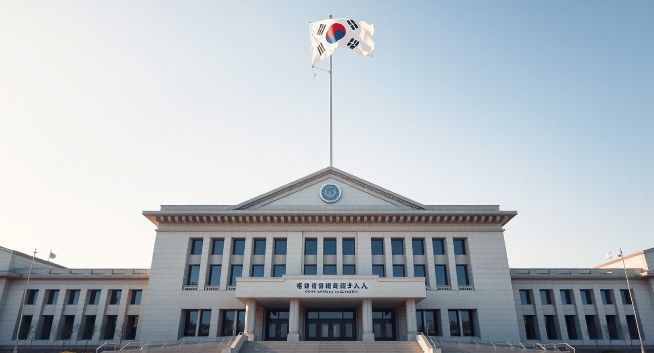 South Korean National Assembly building in Seoul, where a crypto tax repeal petition will be reviewed.