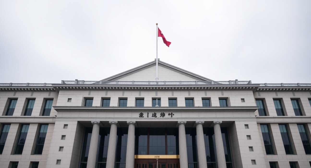 South Korean National Assembly building exterior on a clear day