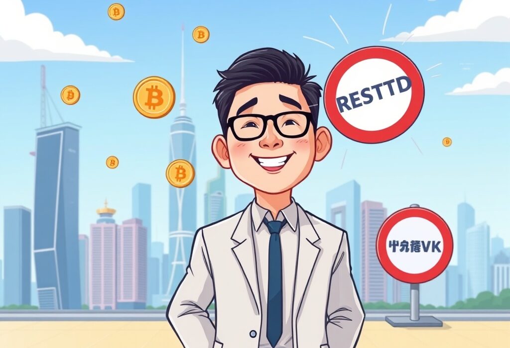 A South Korean venture firm entrepreneur celebrating the new policy on South Korea crypto trading, symbolizing market opening and innovation.