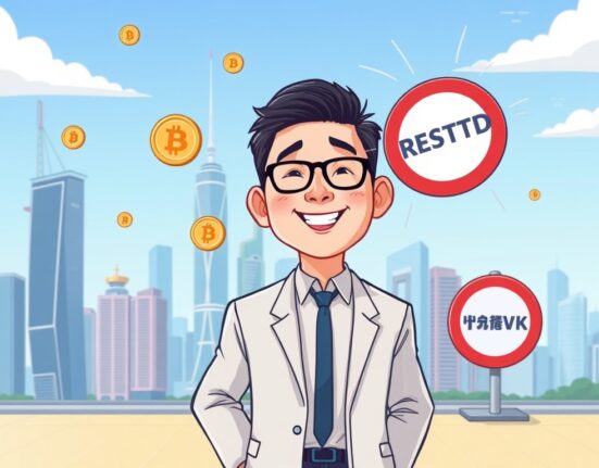 A South Korean venture firm entrepreneur celebrating the new policy on South Korea crypto trading, symbolizing market opening and innovation.