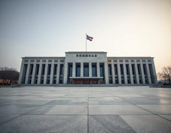 South Korea National Assembly building in Seoul under clear sky, symbolizing legislative action on digital asset regulation.