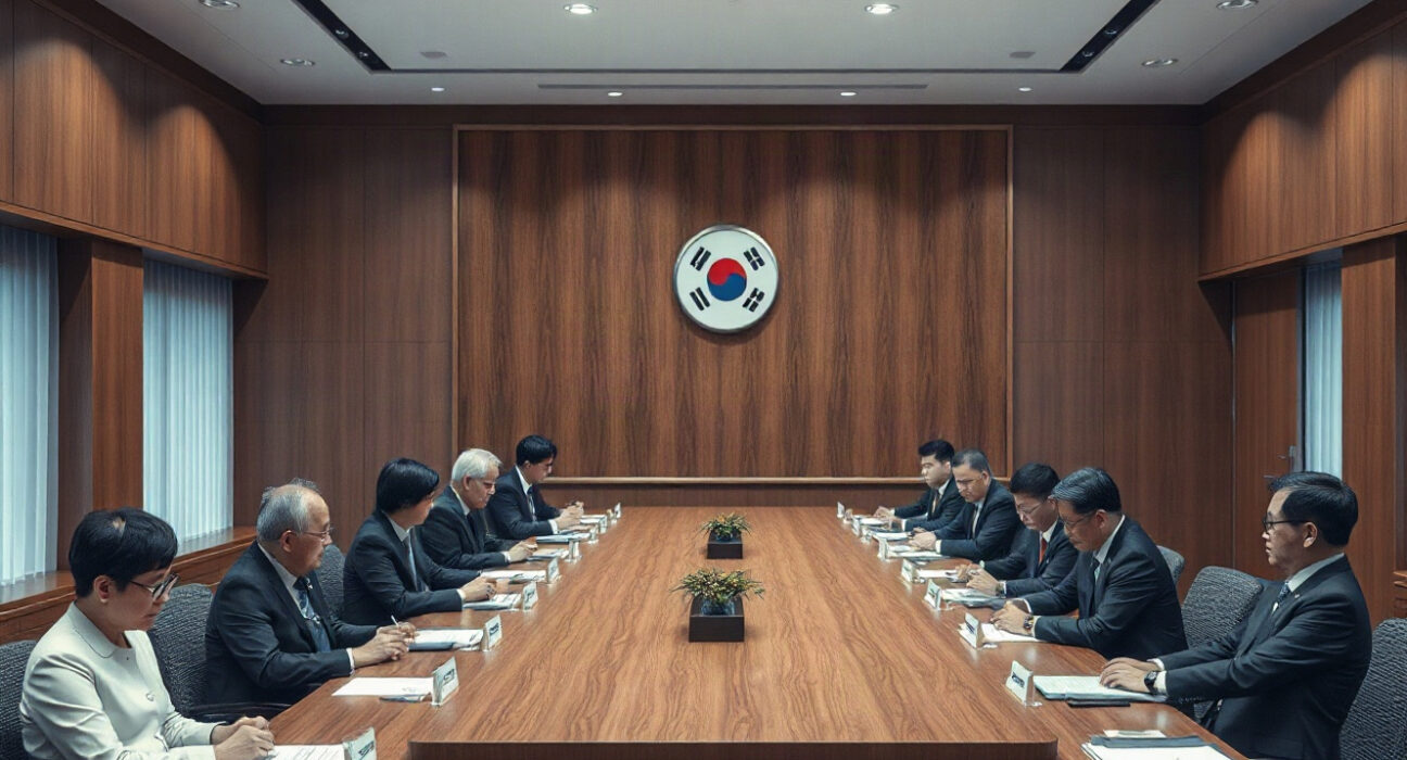South Korean lawmakers from rival parties meet at the National Assembly to discuss legislative agenda, including the digital asset framework act.