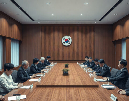 South Korean lawmakers from rival parties meet at the National Assembly to discuss legislative agenda, including the digital asset framework act.