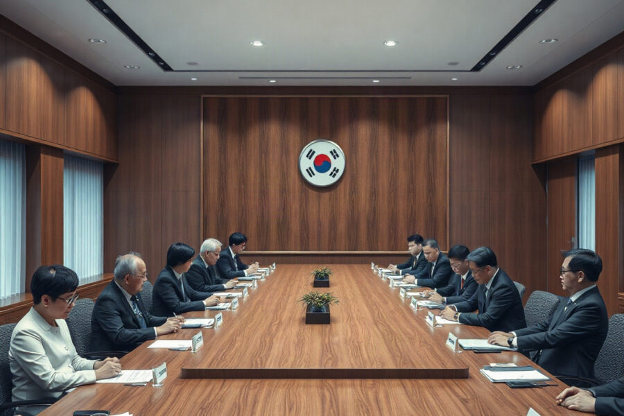 South Korean lawmakers from rival parties meet at the National Assembly to discuss legislative agenda, including the digital asset framework act.