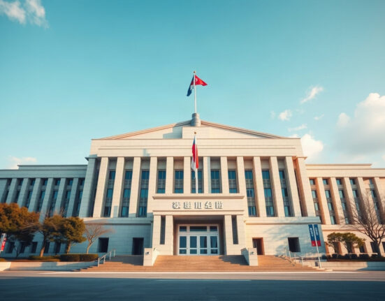 South Korean National Assembly building in Seoul, symbolizing legislative action on crypto regulation.