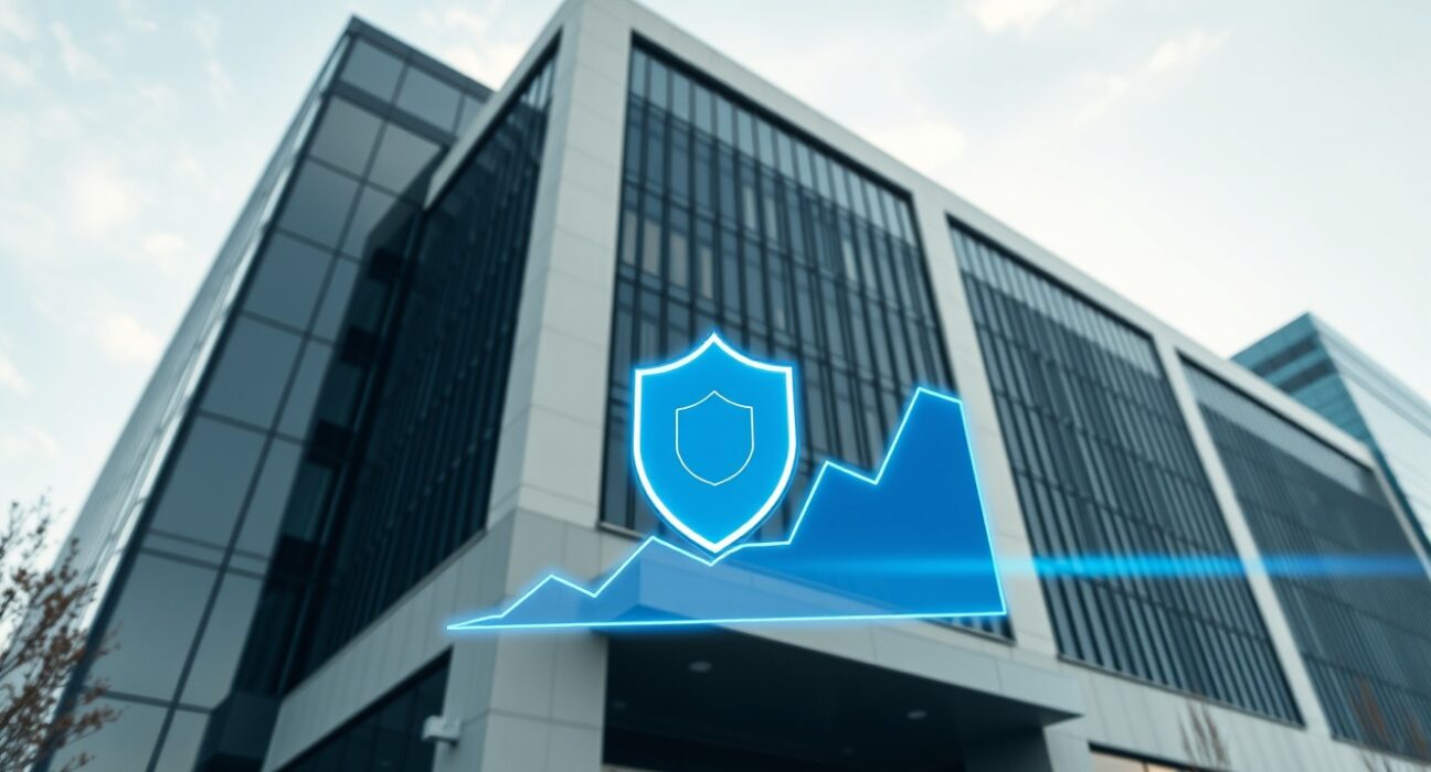 Modern corporate office building in Seoul, South Korea, symbolizing the financial regulatory environment for cryptocurrency exchanges.