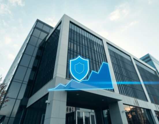 Modern corporate office building in Seoul, South Korea, symbolizing the financial regulatory environment for cryptocurrency exchanges.