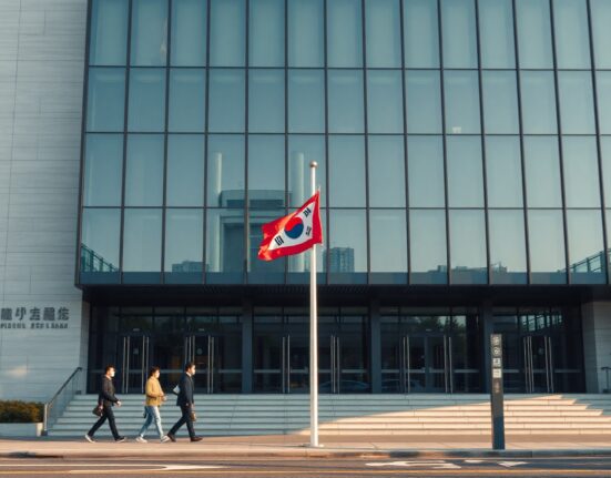 Seoul financial district building, symbolizing South Korea's financial regulatory environment.