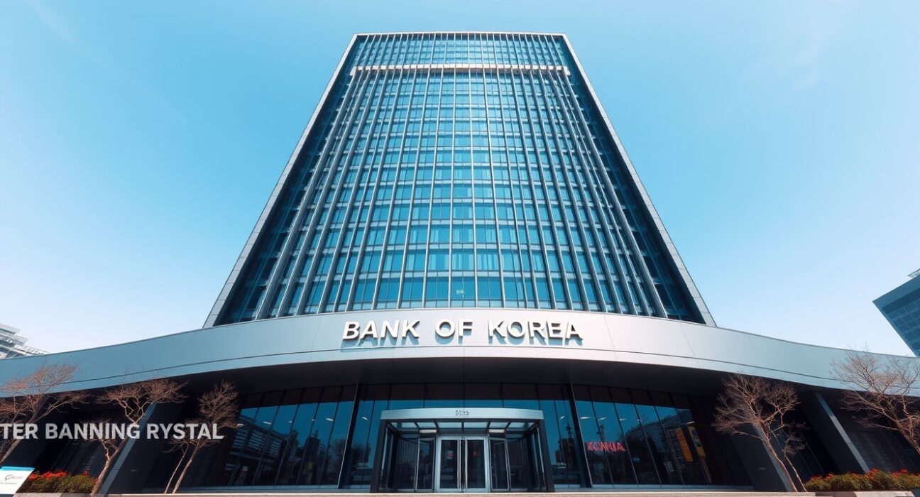 Exterior view of the Bank of Korea headquarters in Seoul.