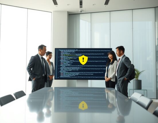 South Korea Financial Security Institute team reviewing smart contract verification system in modern office