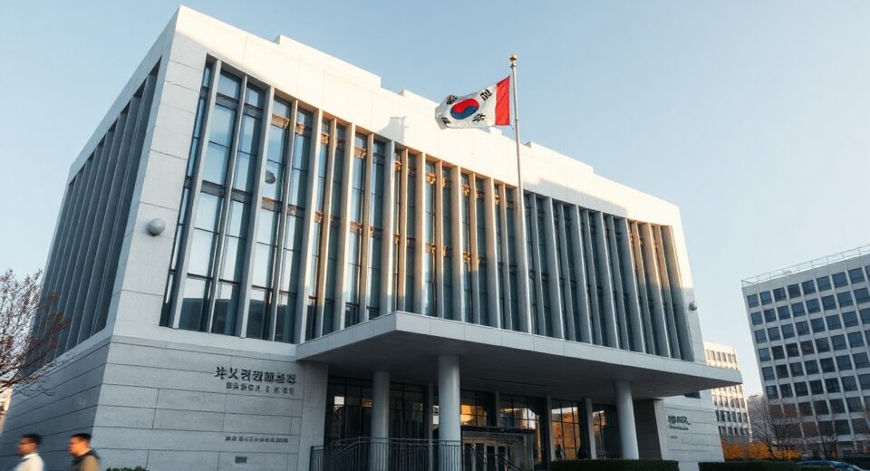 South Korea's Financial Supervisory Service building in Seoul, where sanctions against Bithumb are being processed.