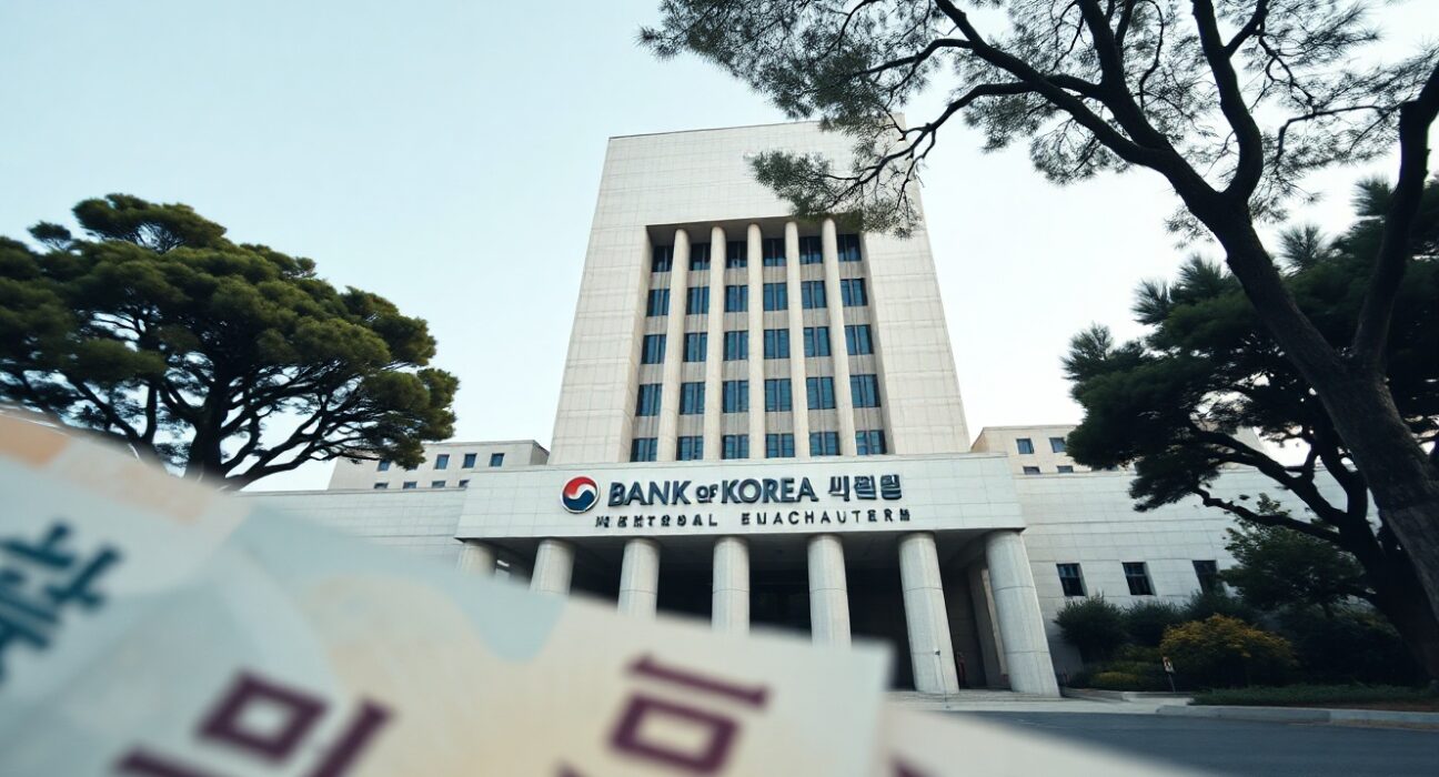Bank of Korea headquarters in Seoul, symbolizing FX policy and won stabilization efforts.