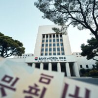 Bank of Korea headquarters in Seoul, symbolizing FX policy and won stabilization efforts.