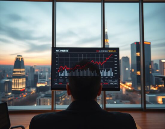 South Korea inflation analysis showing oil price impact on economic dashboard in Seoul financial district