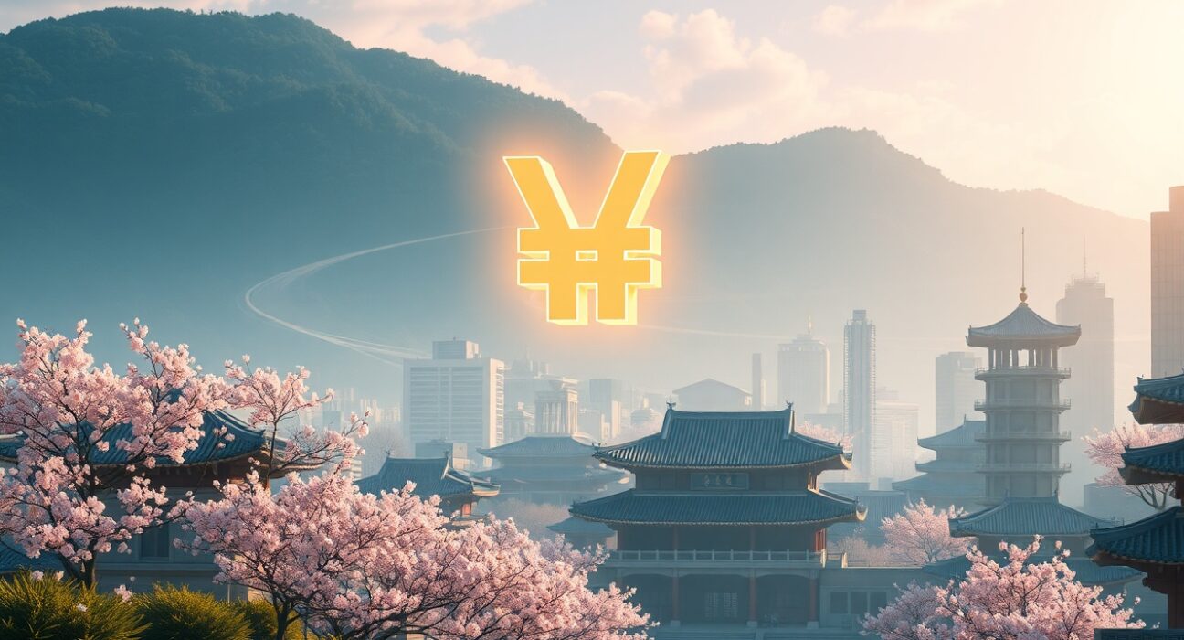 Concept of a South Korean interest-bearing won stablecoin shaping future digital finance.