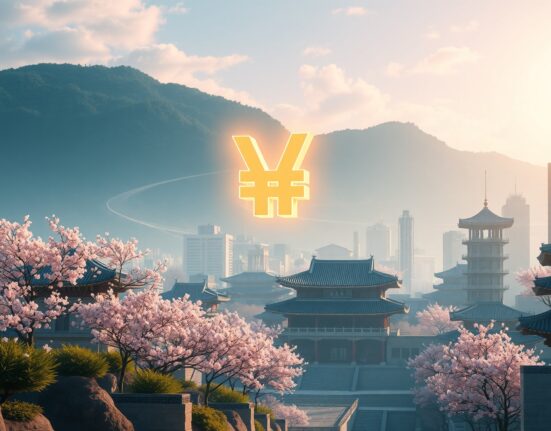 Concept of a South Korean interest-bearing won stablecoin shaping future digital finance.