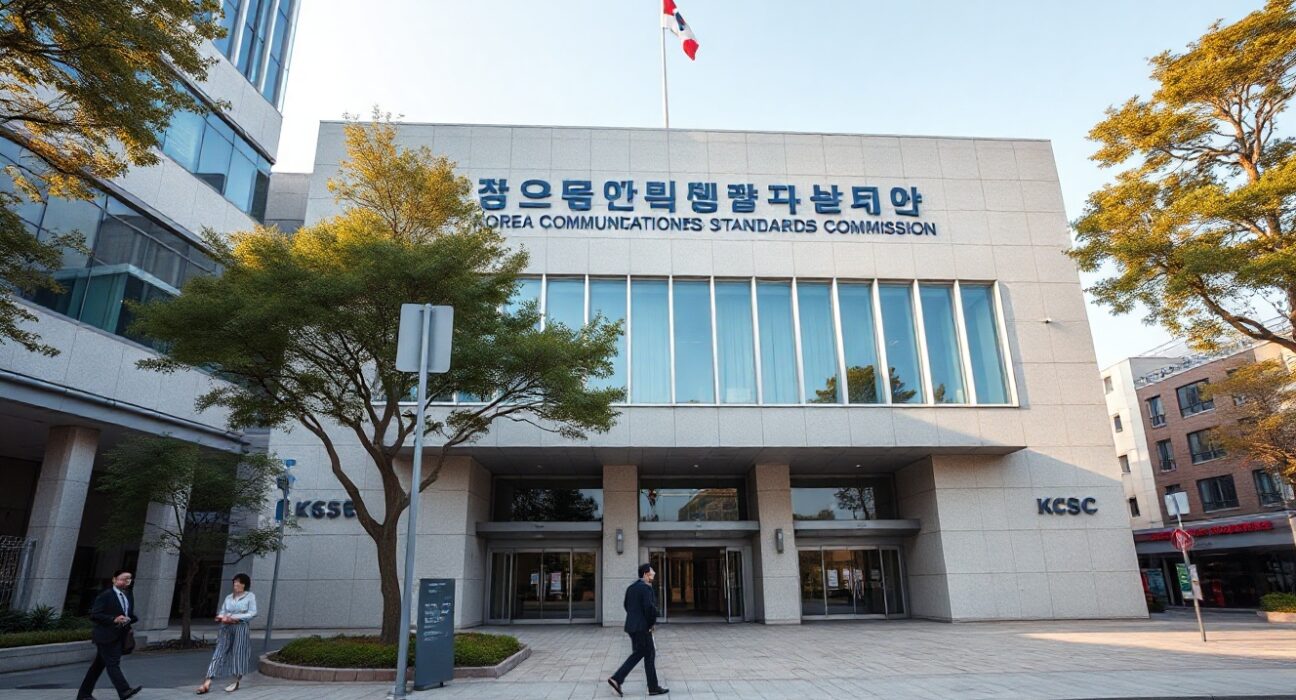 Exterior of South Korea's Korea Communications Standards Commission building in Seoul
