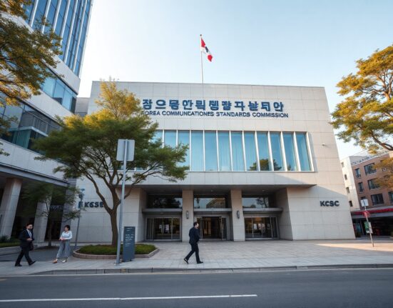 Exterior of South Korea's Korea Communications Standards Commission building in Seoul