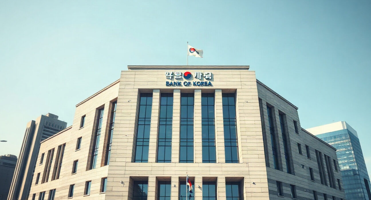 Bank of Korea headquarters in Seoul, representing South Korea's producer price index data for July 2026.