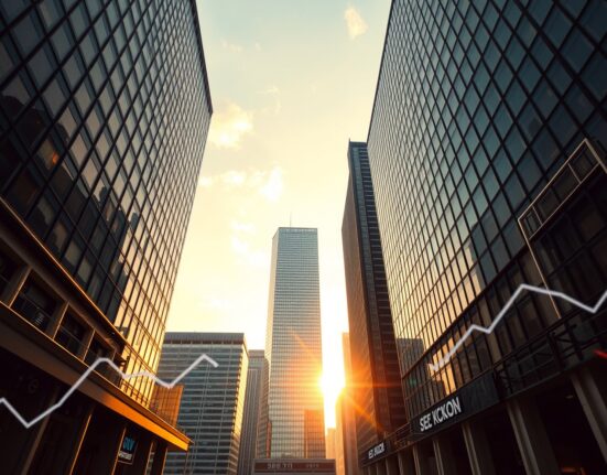 Seoul financial district skyline at golden hour representing South Korean market stability and currency dynamics.