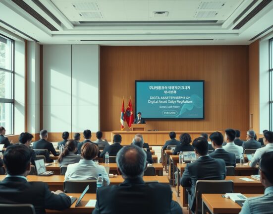 South Korean lawmakers and Solana Policy Institute representatives at a digital asset regulation seminar in Seoul
